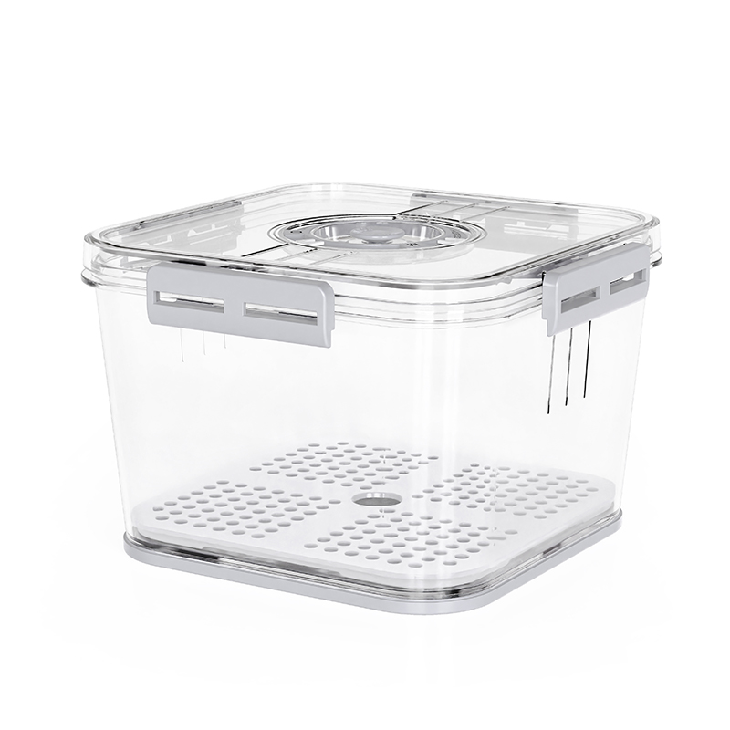 Kotak pembuangan penyimpanan pengatur waktu kulkas berkapasitas tinggi